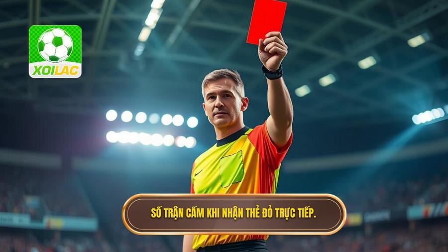 2. Số trận cấm khi nhận thẻ đỏ trực tiếp.