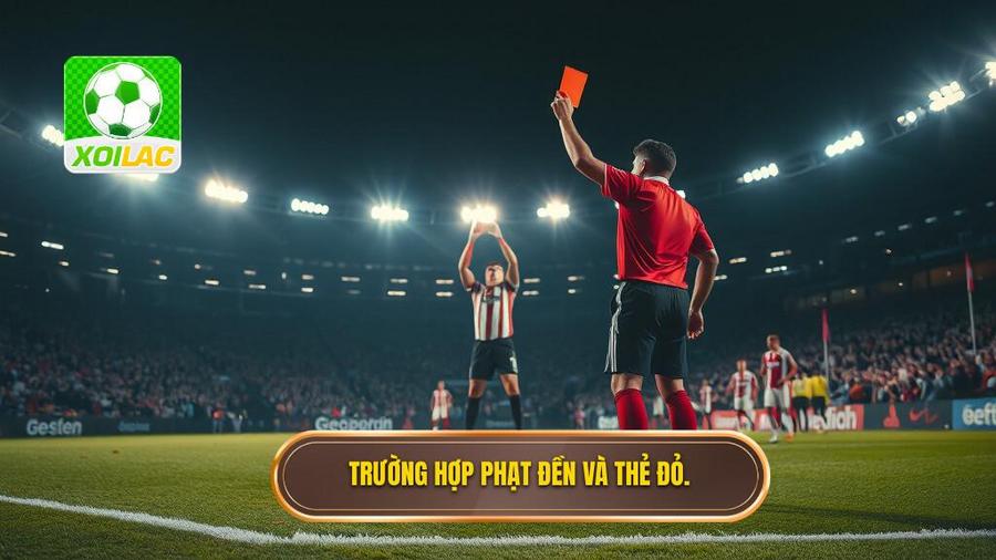 2. Trường hợp phạt đền và thẻ đỏ.