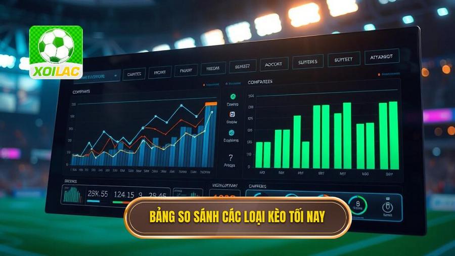 3. Bảng so sánh các loại kèo phổ biến tối nay