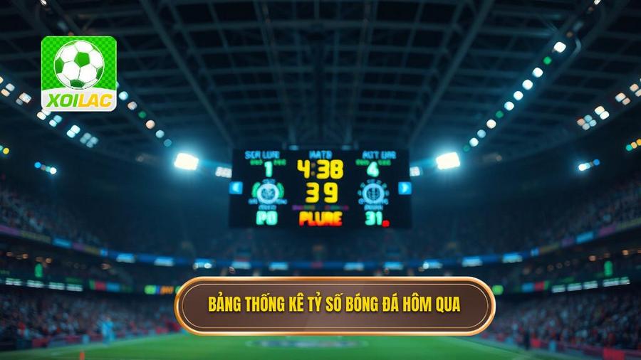Bảng thống kê tỷ số bóng đá hôm qua (Minh họa)